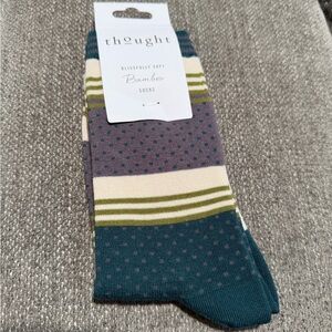 Thought Women's Bamboo Socks Navy/Cream/purple/Olive Planet Friendly Fabric 4-7